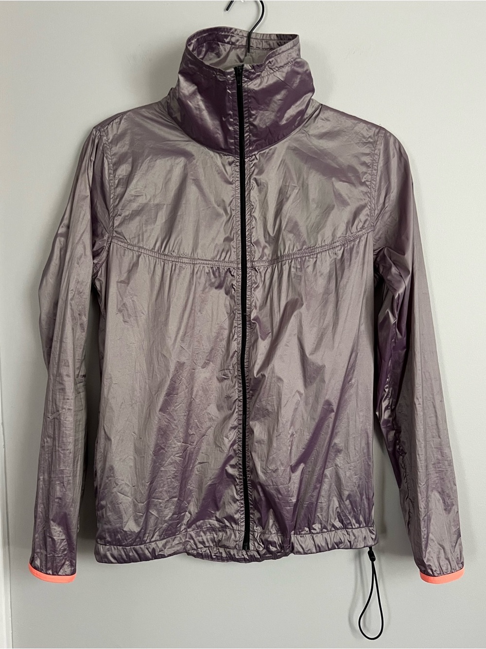 Lightweight Metallic Purple Windbreaker Jacket - Women's XS / S